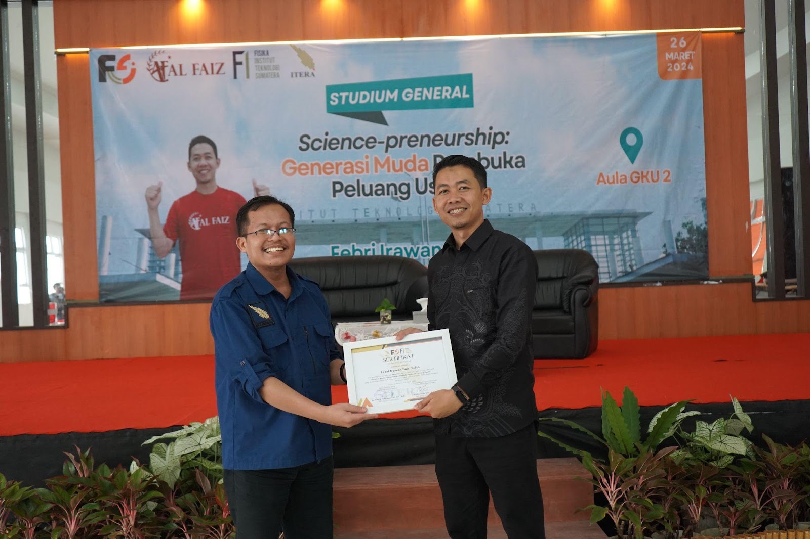 Fakultas Sains ITERA Bersama Prodi Fisika Menggelar Studium General Science-preneurship: Generasi Muda Pembuka Peluang Usaha