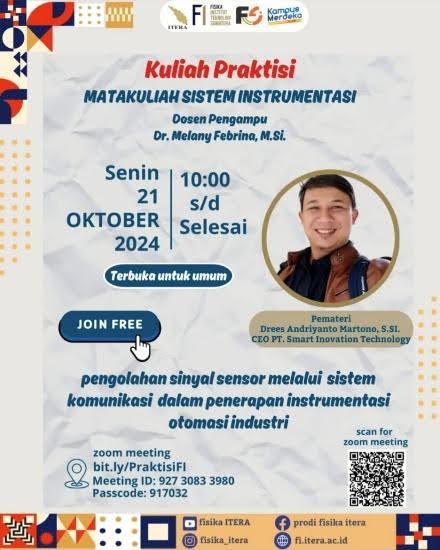 Kuliah Praktisi – Pengolahan Sinyal Sensor dan Sistem Komunikasi pada Instrumentasi Industri