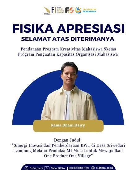 Mahasiswa Fisika ITERA Menerima Hibah PKM: Skema Penguatan Kapasitas Organisasi Mahasiswa