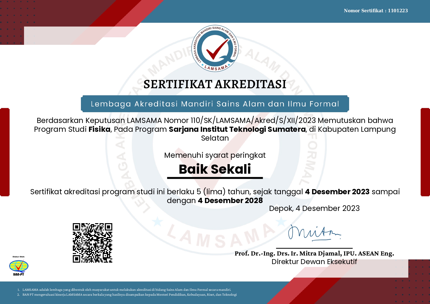Sertifikat Akreditasi